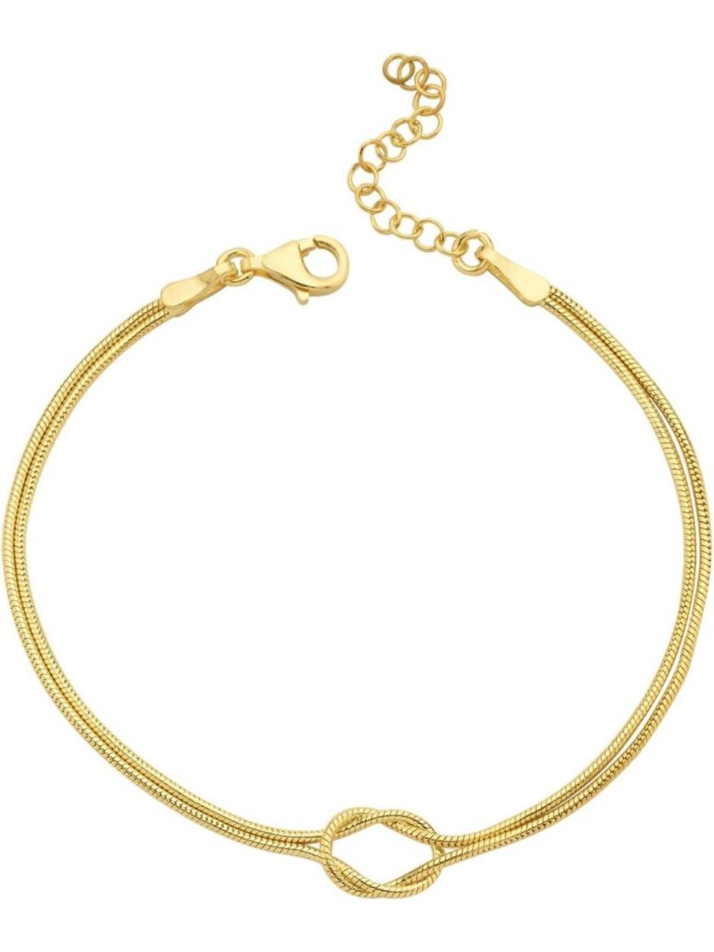 14K Gold Vermeil Love Knot Bracelet - Perfect Gift for Mother, Daughter